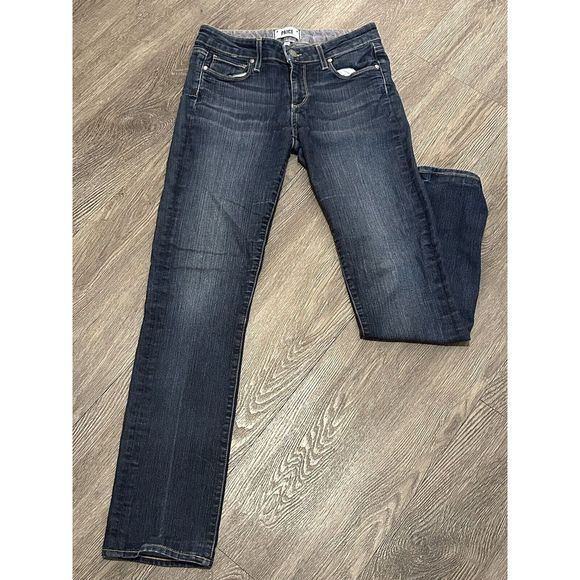 PAIGE Denim - PAIGE SKYLINE STRAIGHT JEANS Womens Size 27 (28 X 34) Dark Wash Stretch